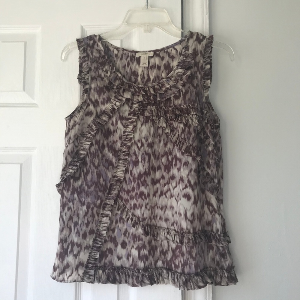 J. Crew Sleeveless Silk Blouse